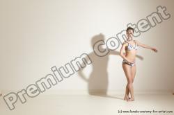 Underwear Gymnastic poses Woman White Moving poses Slim long brown Dynamic poses Academic